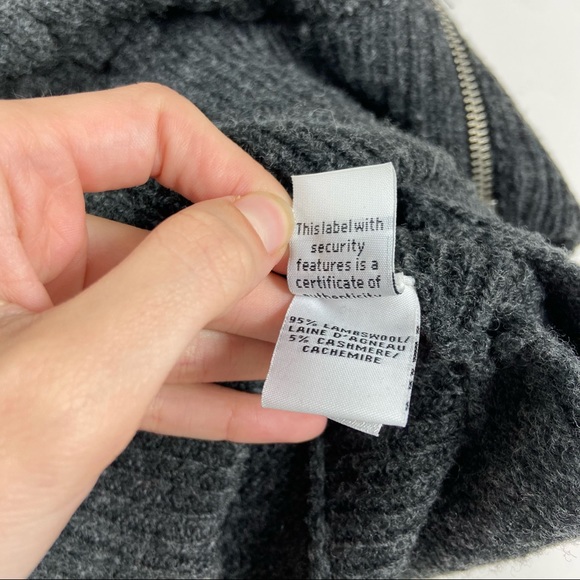 DVF lambswool cashmere park city long quilted gray zip vest S/P - Picture 9 of 14